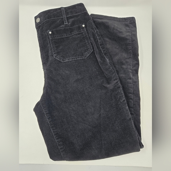 BODEN STRAIGHT LEG BLACK CORDUROY PANTS COTTON ELASTANE ANKLE WOMEN US 6R - Picture 7 of 12